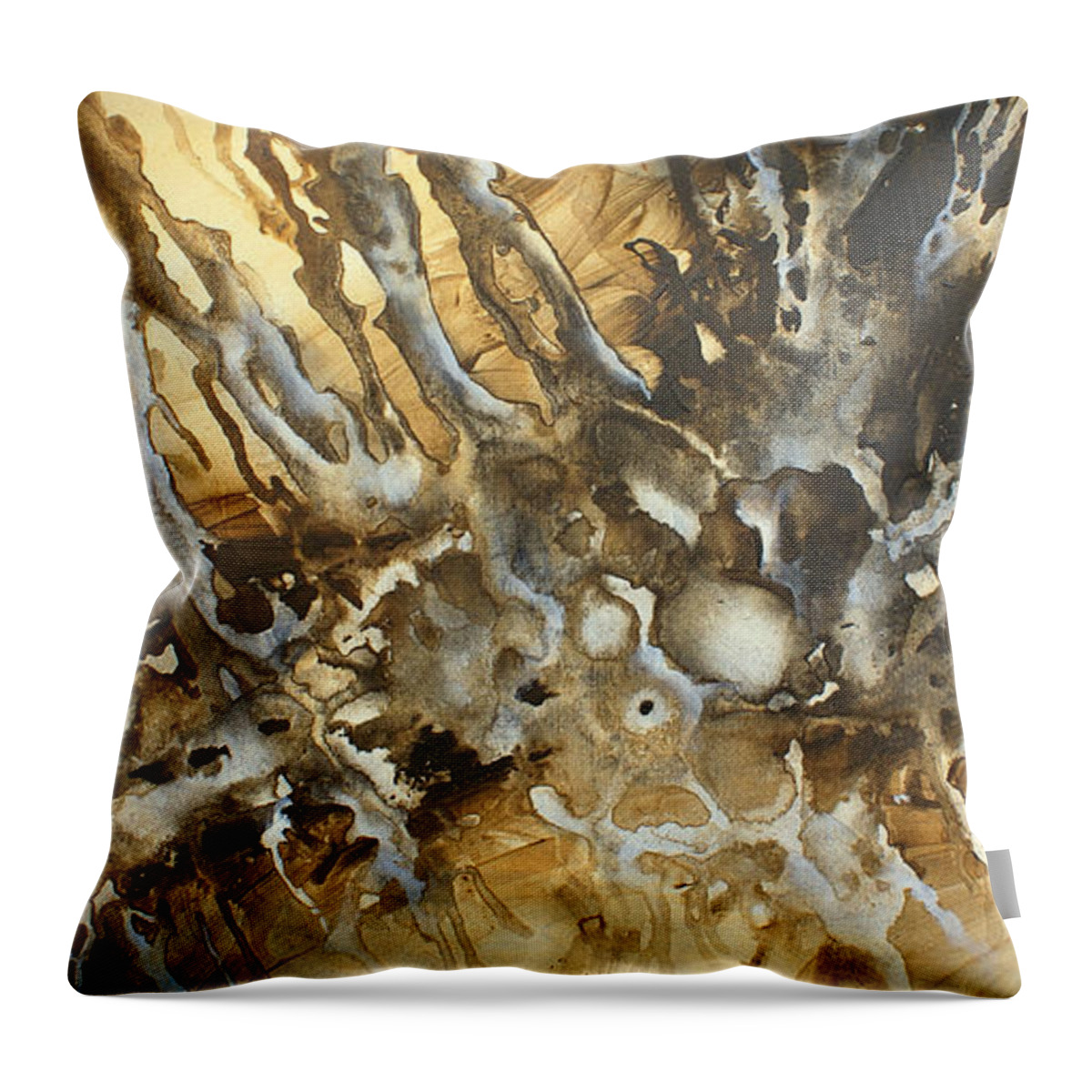 Abstract Throw Pillow featuring the painting ' Concept' by Michael Lang