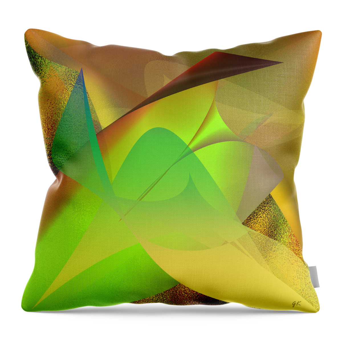 Abstract Throw Pillow featuring the digital art Dreams - Abstract by Gerlinde Keating