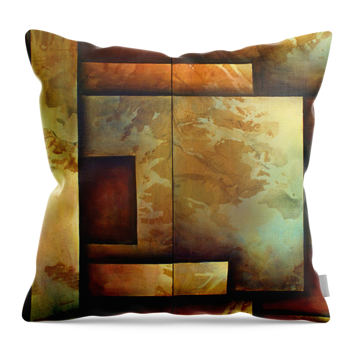 Shapes Throw Pillow featuring the painting ' Geo' by Michael Lang