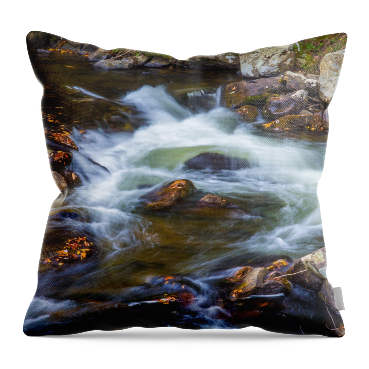 Nc Throw Pillow featuring the photograph Linville Falls by Patricia Schaefer