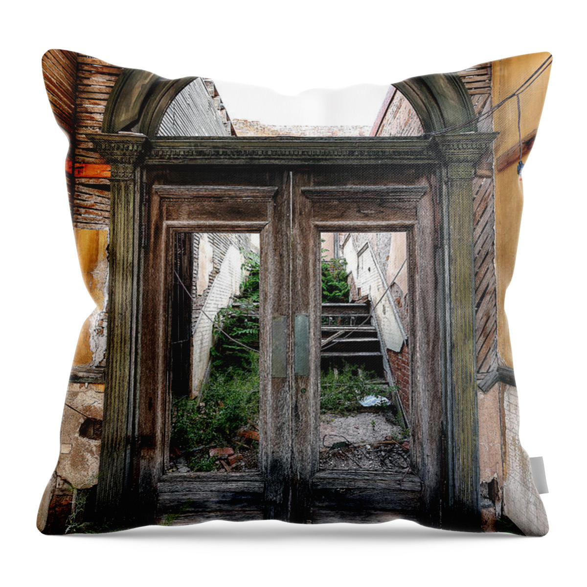 Jerome Throw Pillow featuring the photograph 0707 Jerome Ghost Town by Steve Sturgill