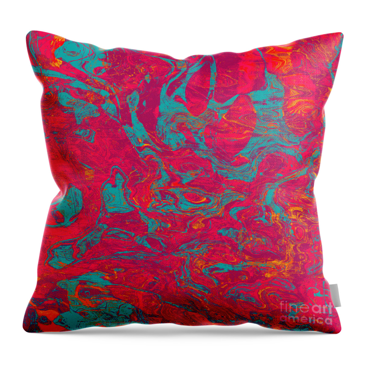 Abstract Throw Pillow featuring the digital art 0217 Abstract Thought by Chowdary V Arikatla