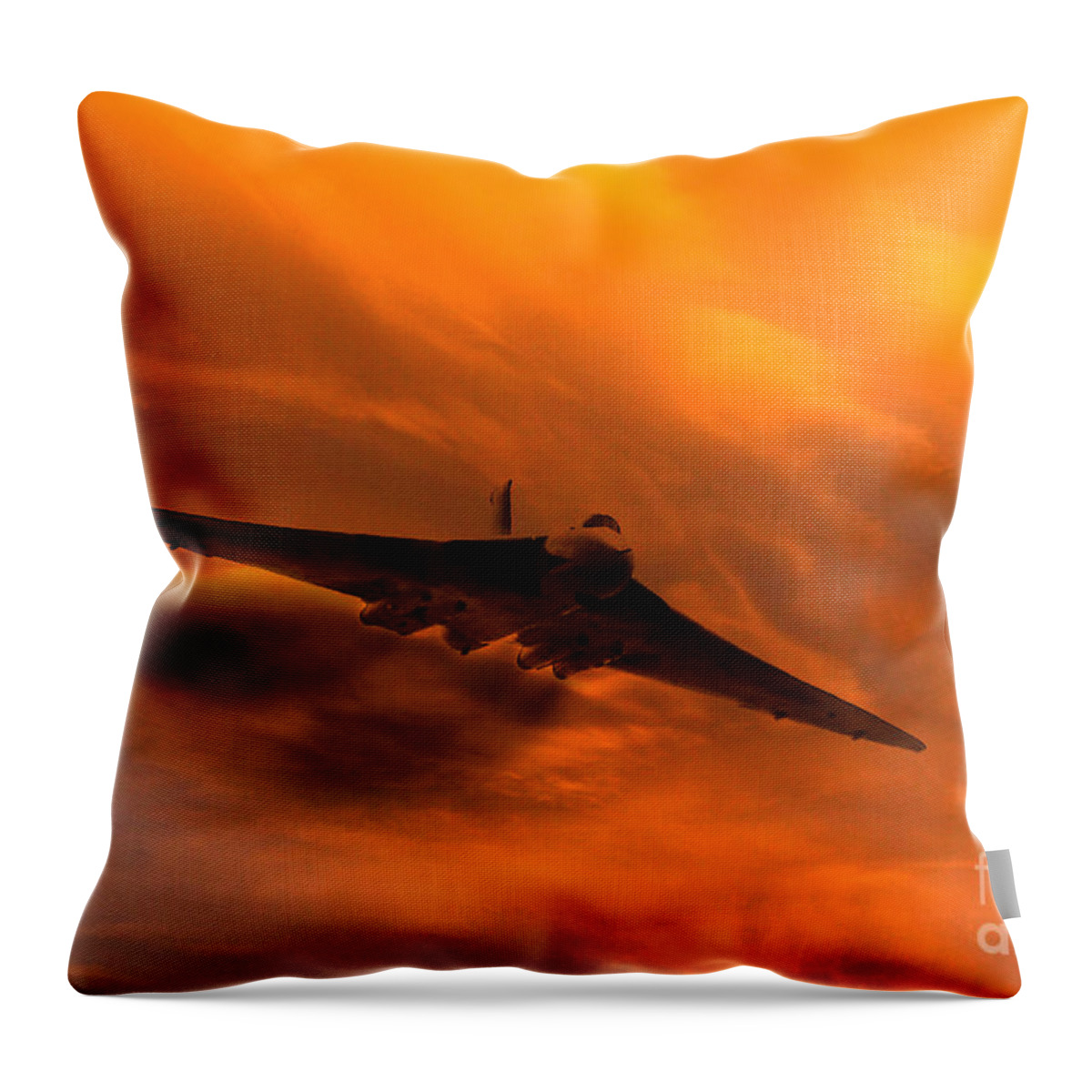 Avro Vulcan Xh558 Throw Pillow featuring the digital art 101 Squadron by Airpower Art