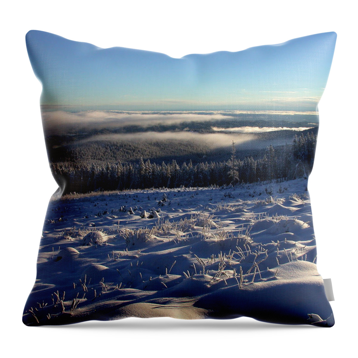 Clouds Throw Pillow featuring the photograph Above The Clouds by Shane Bechler