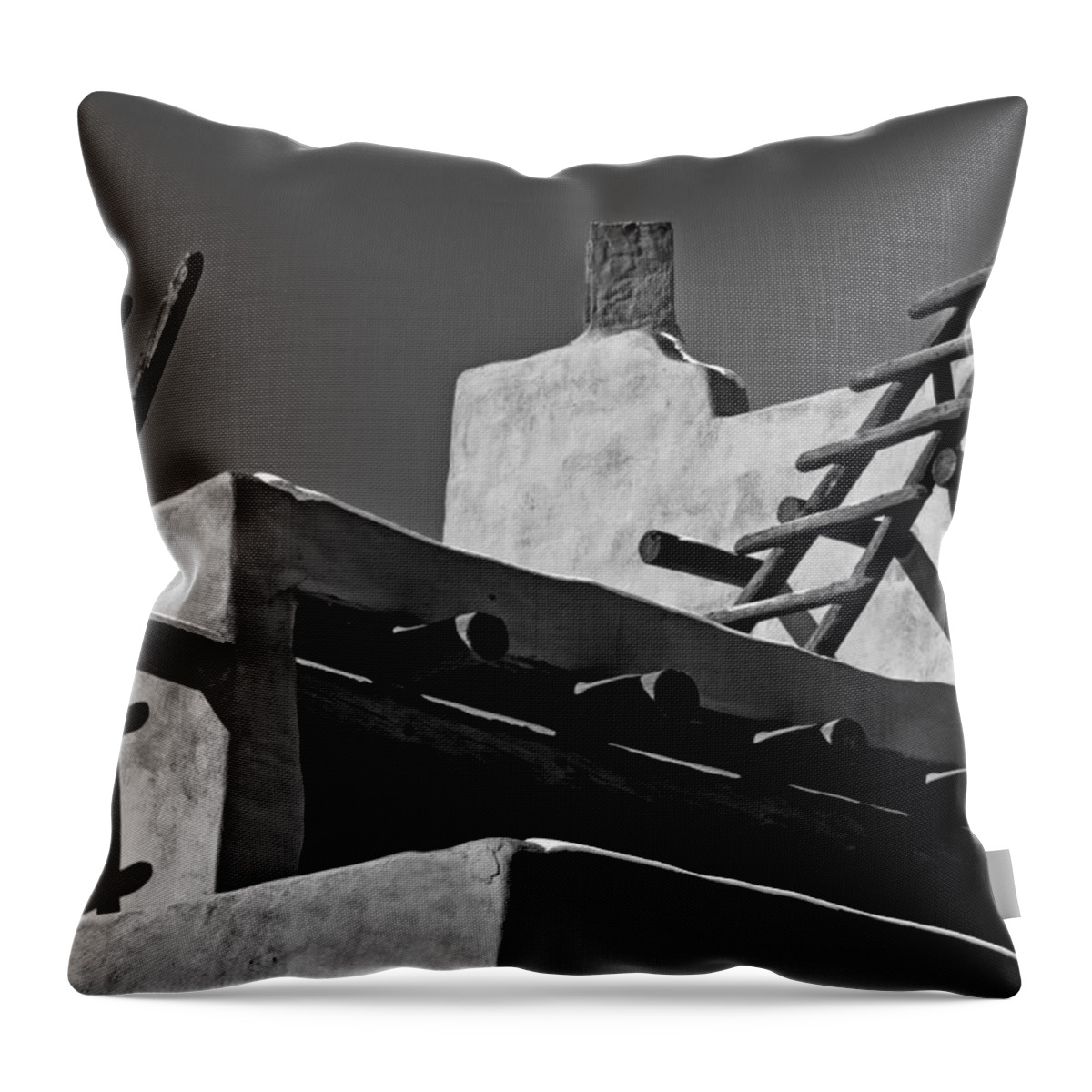 Adobe Throw Pillow featuring the photograph Adobe Trading Post #1 by Ron White