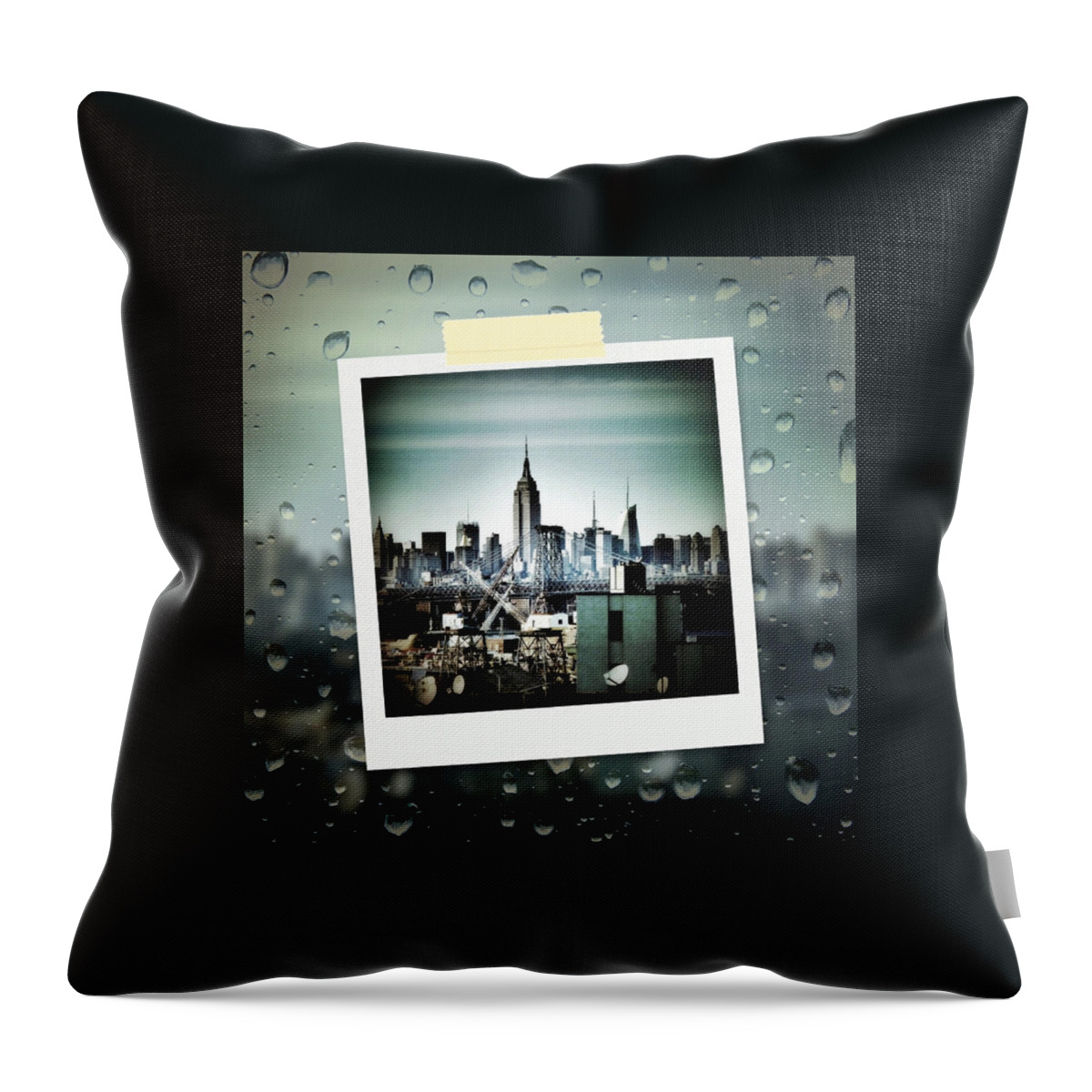 Skyline Throw Pillow featuring the photograph April in NYC #1 by Natasha Marco