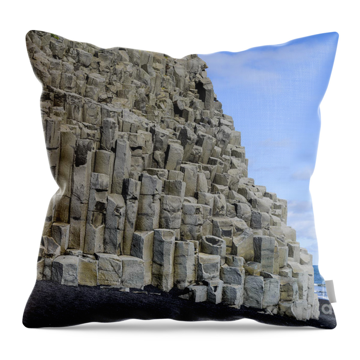 Basalt Throw Pillow featuring the photograph Basalt Columns, Iceland #1 by John Shaw
