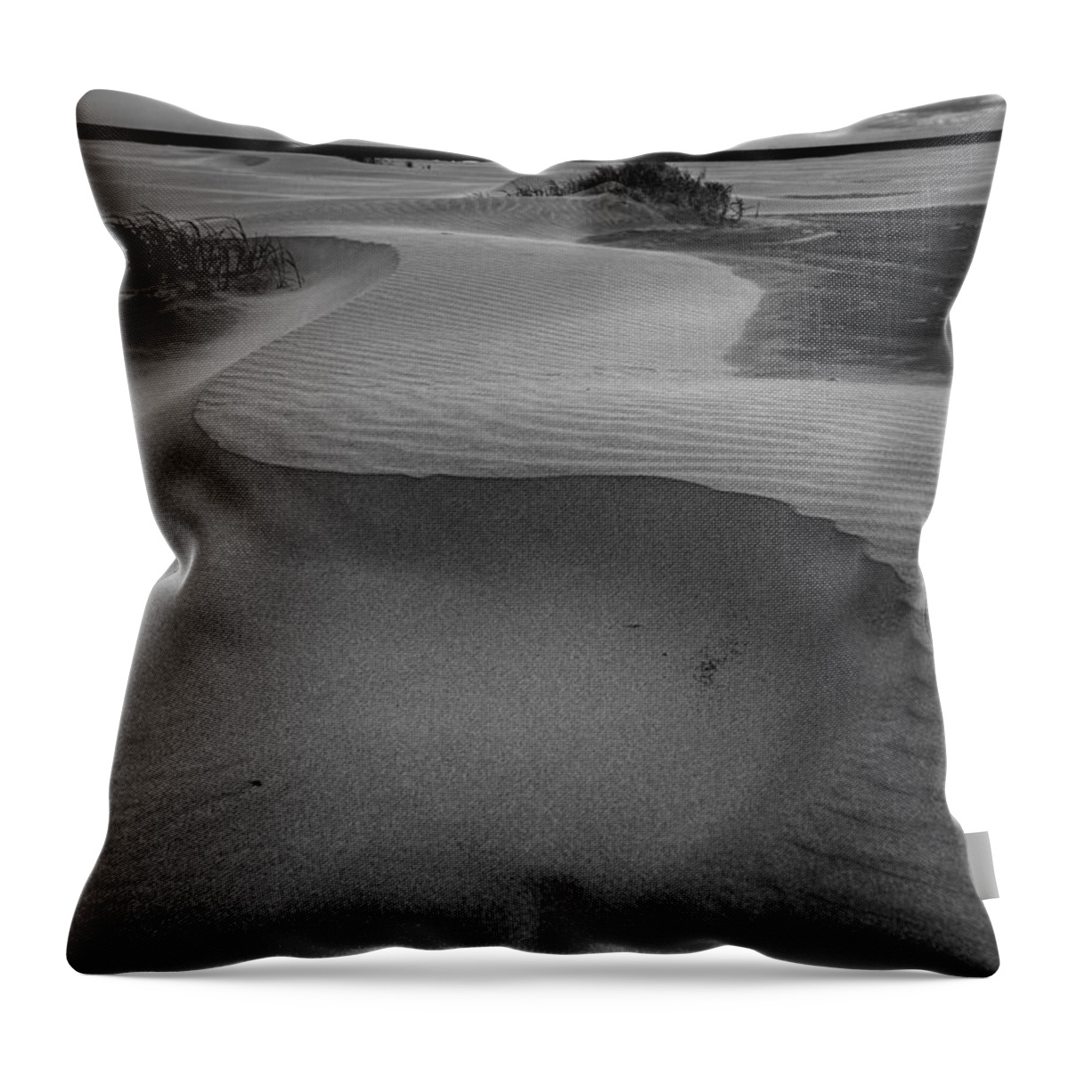 Benone Throw Pillow featuring the photograph Benone Curves by Nigel R Bell