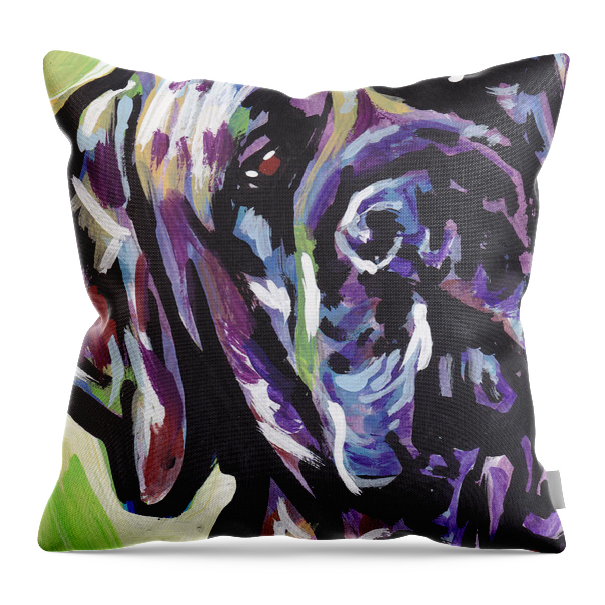 English Mastiff Throw Pillow featuring the painting Big Boy #1 by Lea S