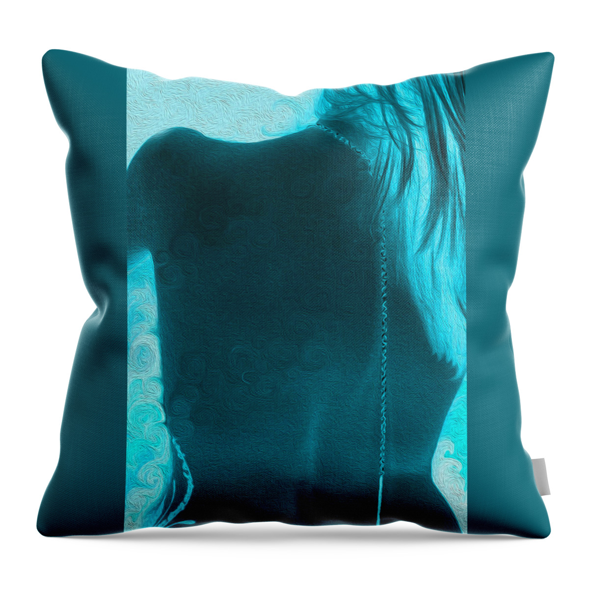 Back Throw Pillow featuring the photograph Blue #1 by Ellery Russell