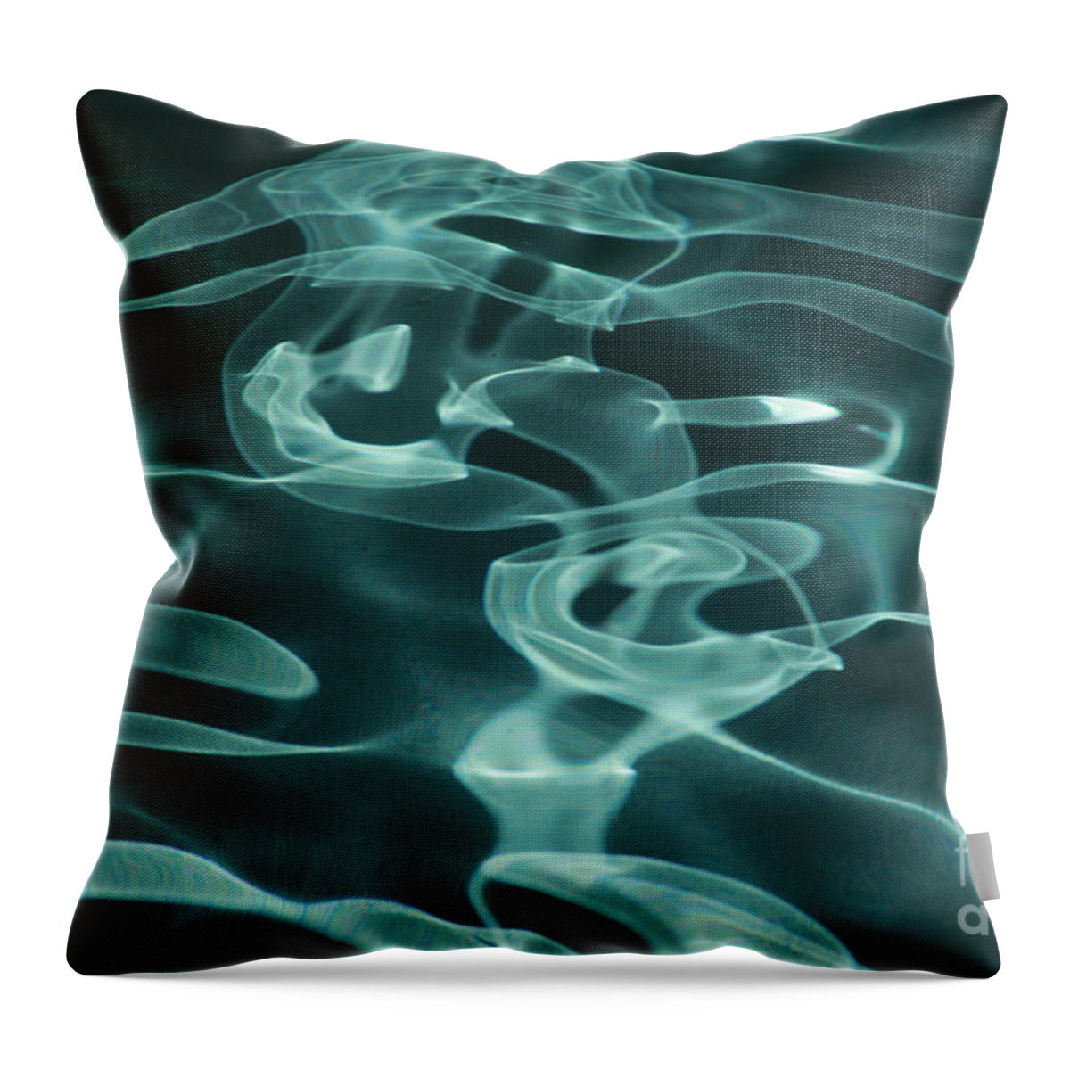 Abstract Throw Pillow featuring the photograph Blue Swirl Two #1 by Chris Thomas