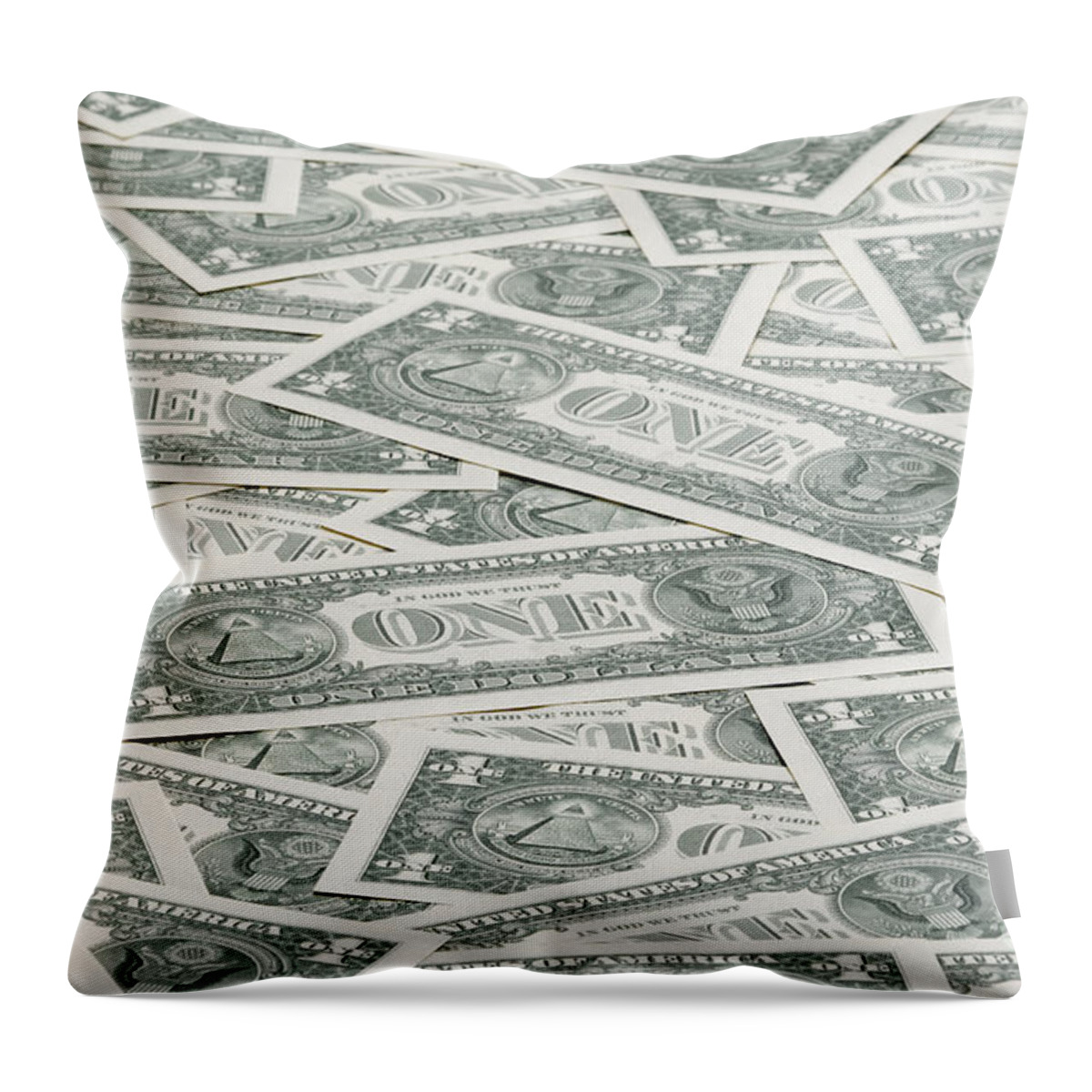 America Throw Pillow featuring the photograph Carpet Of One Dollar Bills #1 by Lee Avison