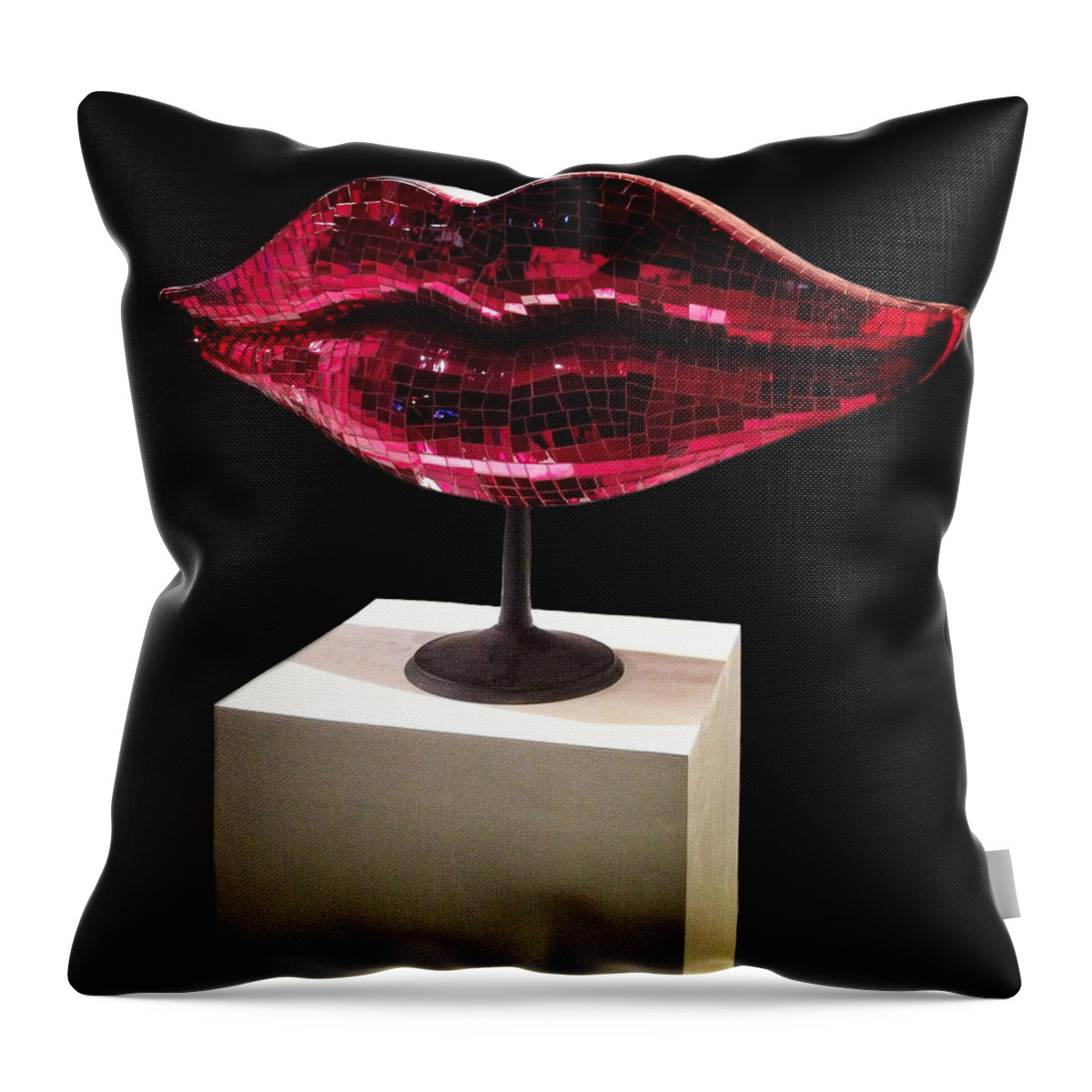 Lips Throw Pillow featuring the photograph Chelsea Lips #2 by Natasha Marco