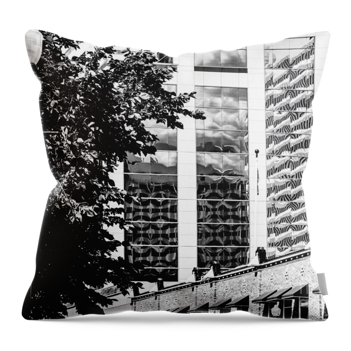 Reflections Throw Pillow featuring the photograph City Center -64 #1 by David Fabian