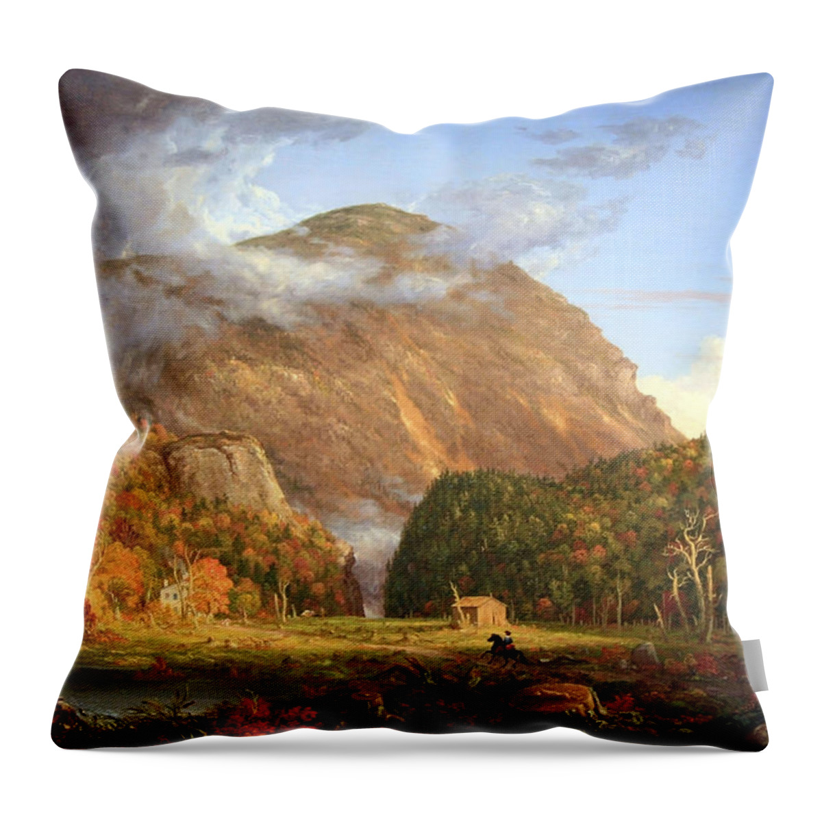 The Notch Of The White Mountains Throw Pillow featuring the photograph Cole's The Notch Of The White Mountains -- Crawford Notch by Cora Wandel