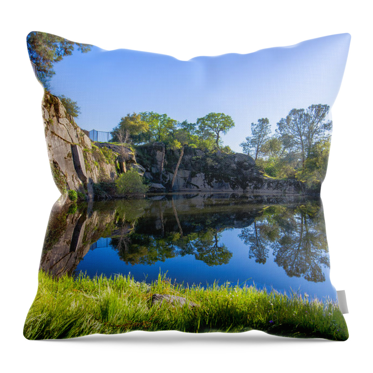 Copp's Quarry Throw Pillow featuring the photograph Copp's Quarry by Jim Thompson