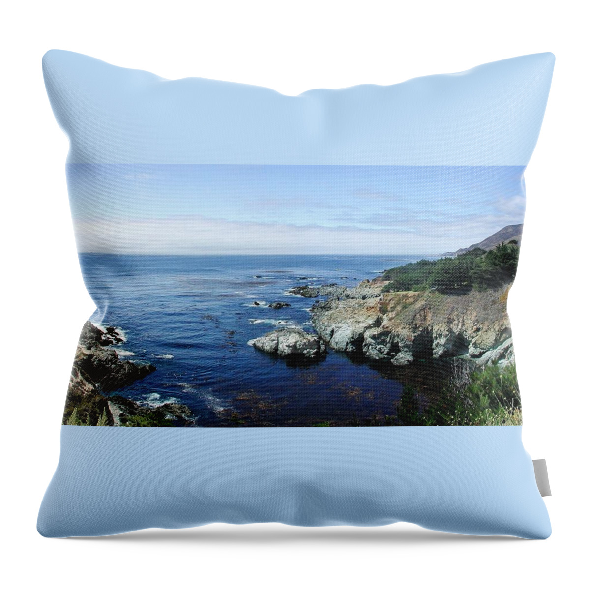 Big Sur Throw Pillow featuring the photograph Cove #2 by Steve Ondrus