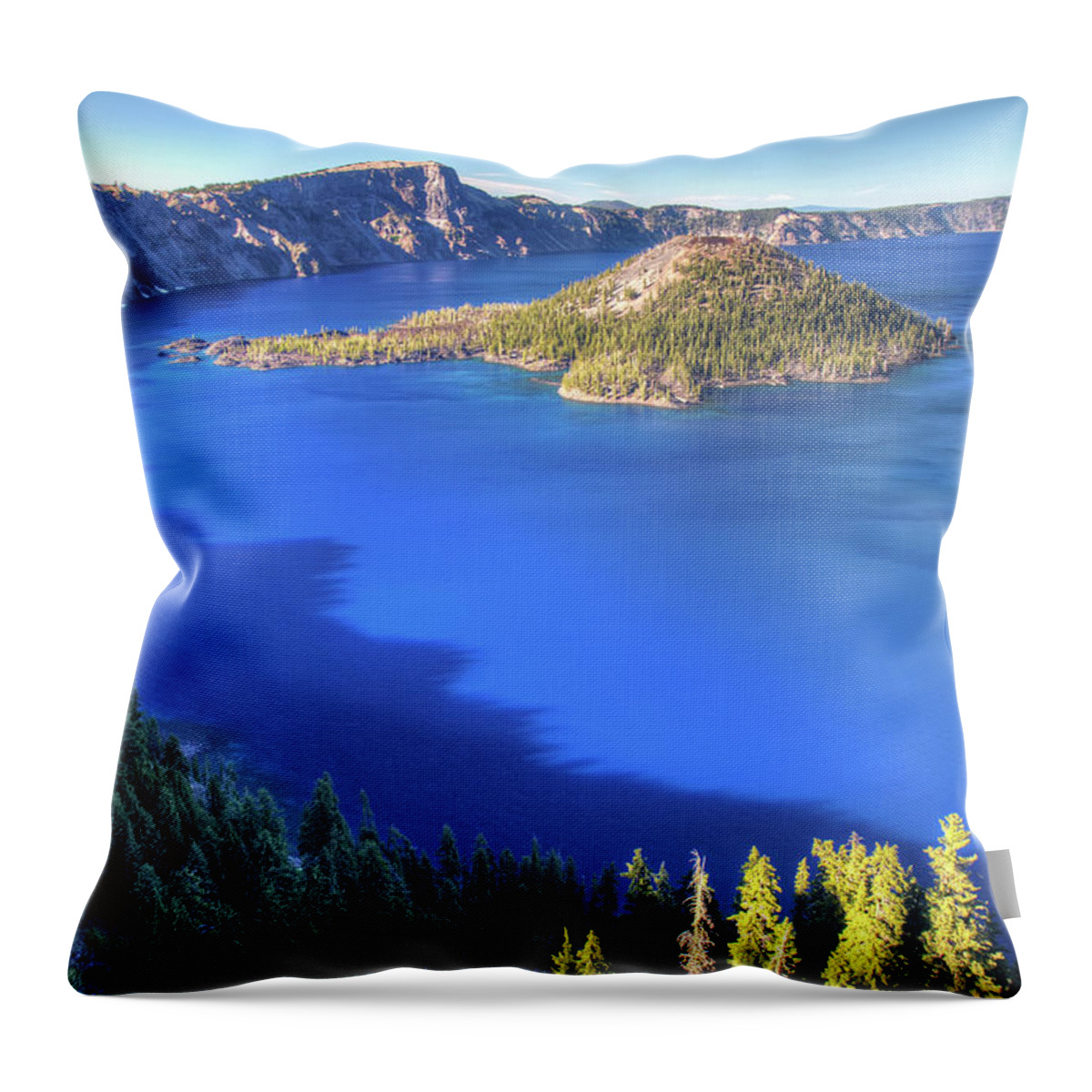 Crater Lake Throw Pillow featuring the photograph Crater Lake, Oregon #1 by Pierre Leclerc Photography