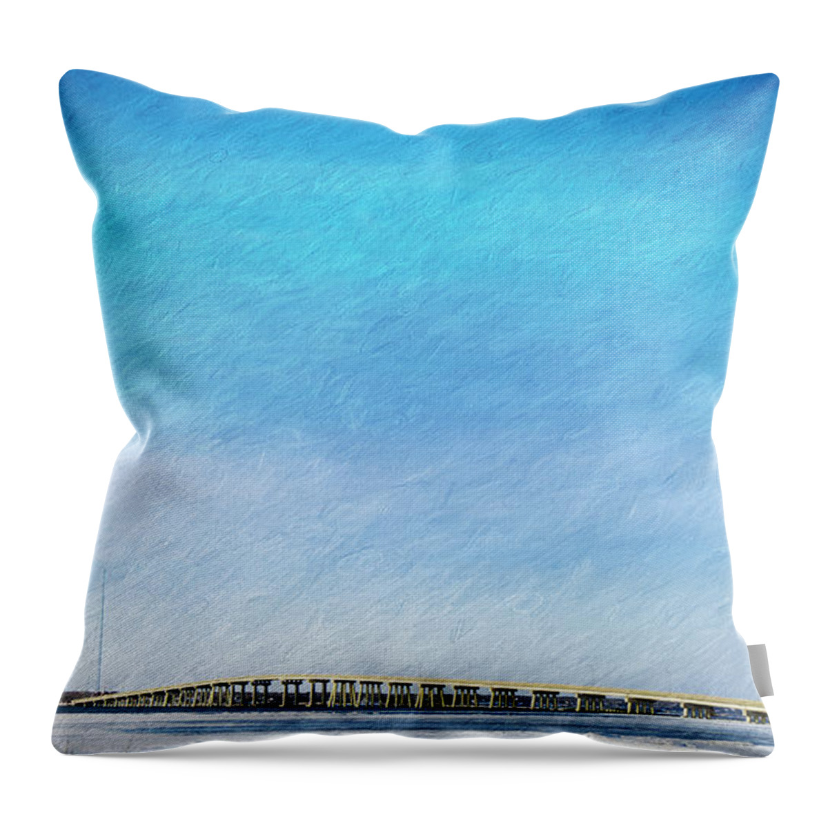 Bridge Throw Pillow featuring the photograph Crossing #1 by Cathy Kovarik