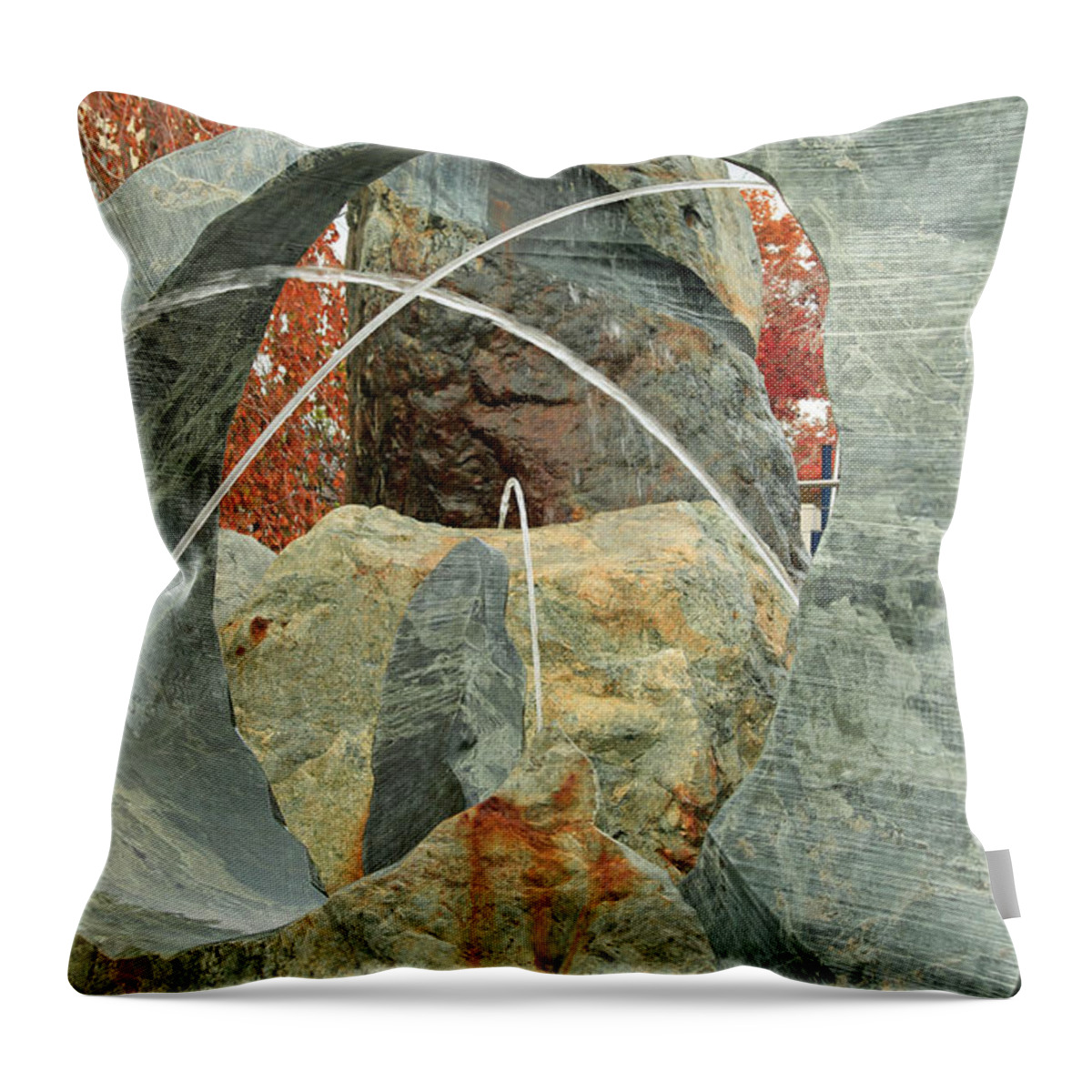 Fall Colors Throw Pillow featuring the photograph Crossing Paths II by E Faithe Lester