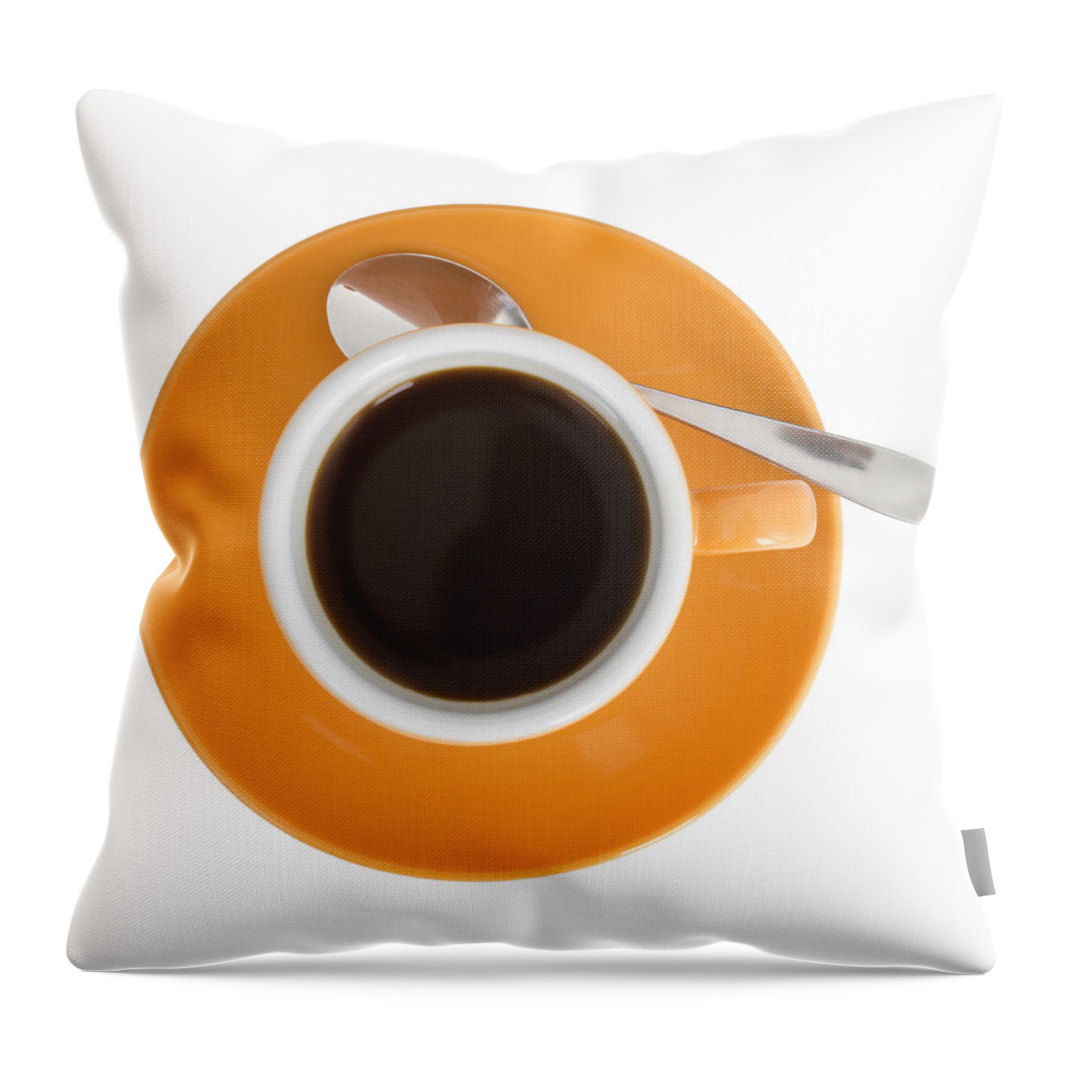 Coffee Throw Pillow featuring the photograph Cup of Coffee #1 by Chevy Fleet