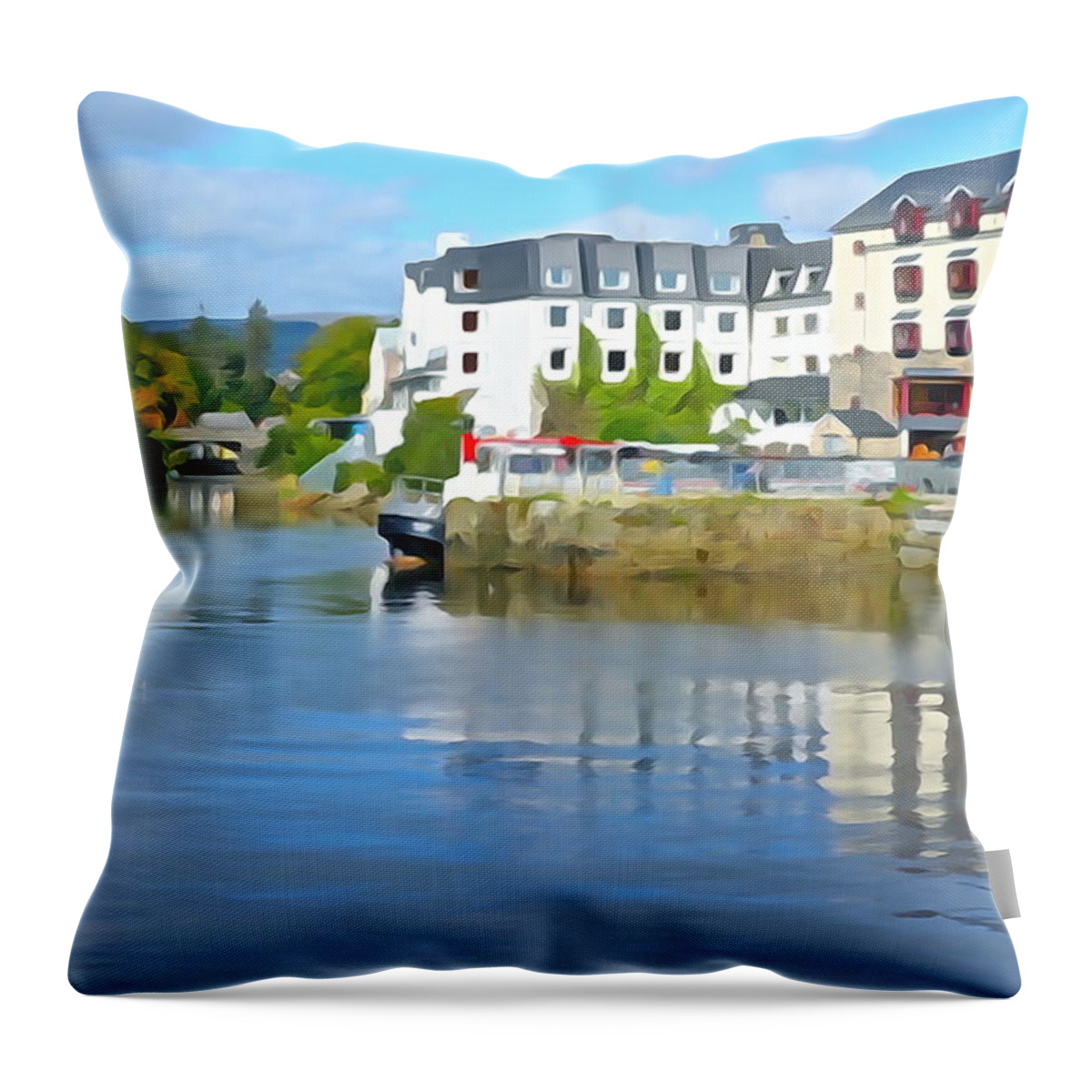 Donegal Throw Pillow featuring the photograph Donegal Town #1 by Norma Brock