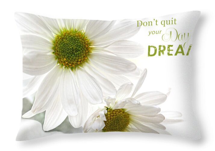 Flowers Throw Pillow featuring the photograph Dreams with Message by Mary Buck