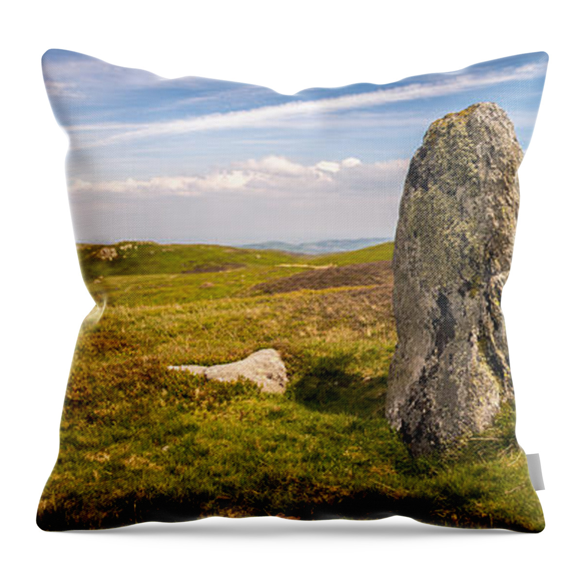 Druid Throw Pillow featuring the photograph Druids Stone Circle #1 by Amanda Elwell