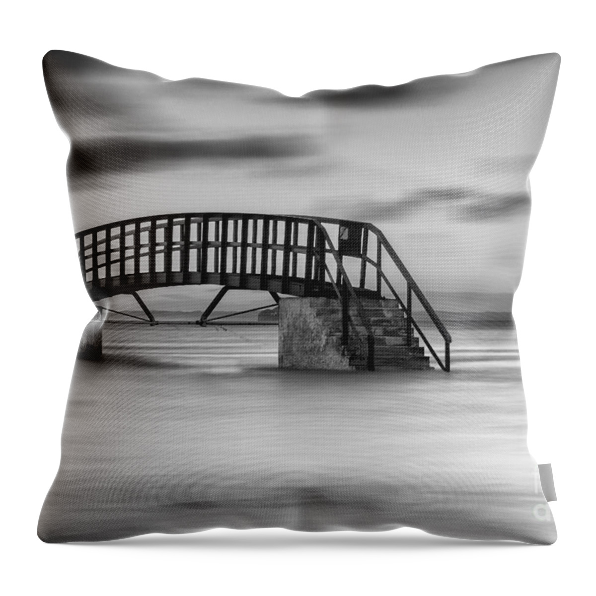 Dunbar Bridge Throw Pillow featuring the photograph Dunbar Sea Bridge.tif #1 by Keith Thorburn LRPS EFIAP CPAGB