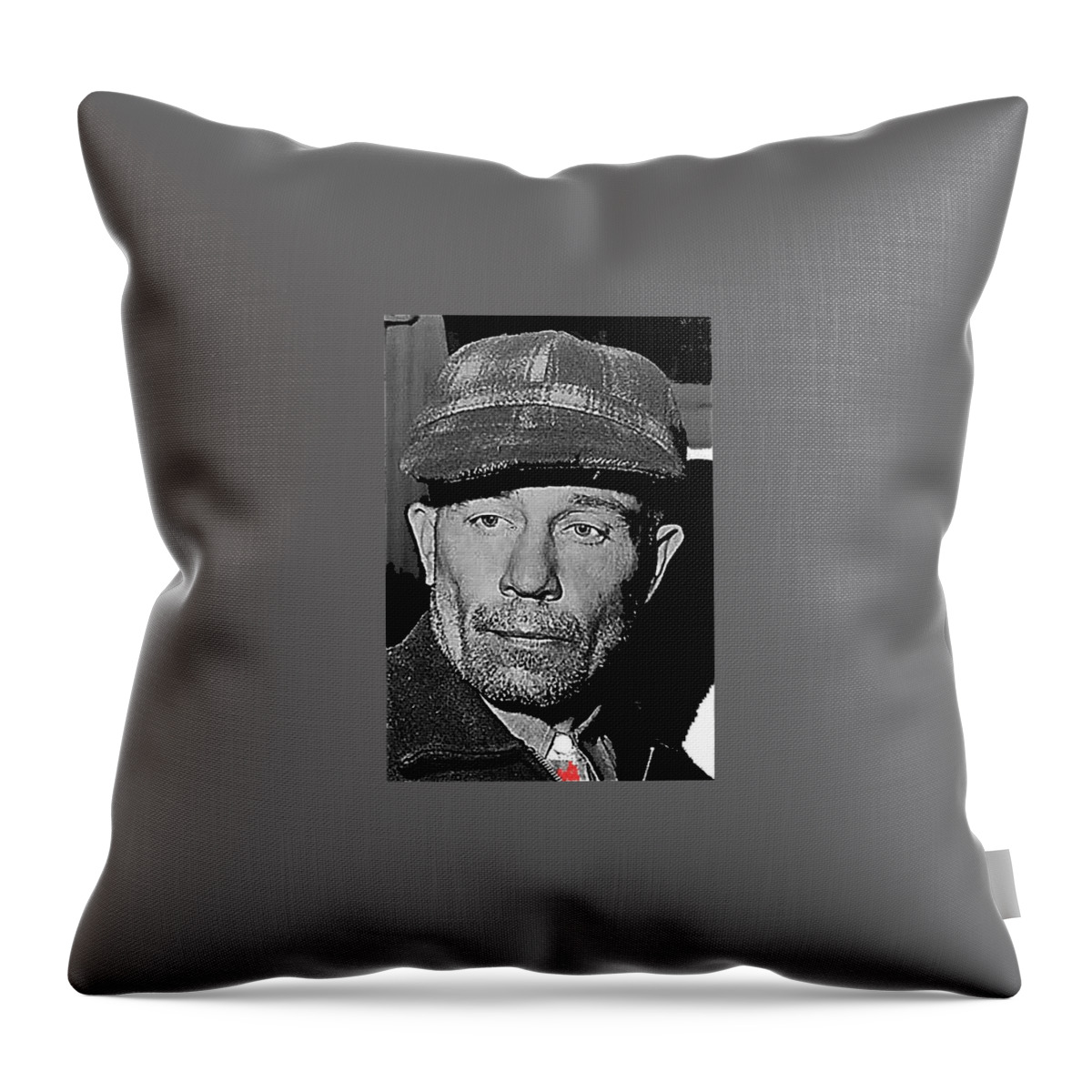 Ed Gein The Ghoul Who Inspired Psycho Plainfield Wisconsin C.1957 Throw Pillow featuring the photograph Ed Gein The Ghoul Who Inspired Psycho Plainfield Wisconsin C.1957-2013 #4 by David Lee Guss