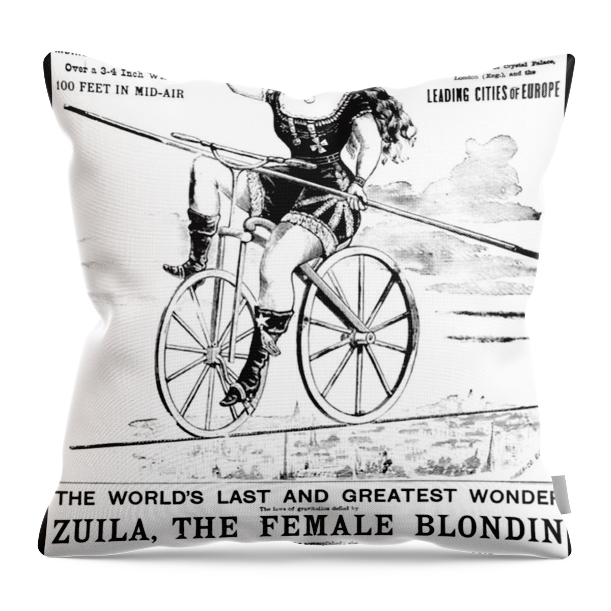 Entertainment Throw Pillow featuring the photograph Ella Zuila, Australian Daredevil #1 by Science Source