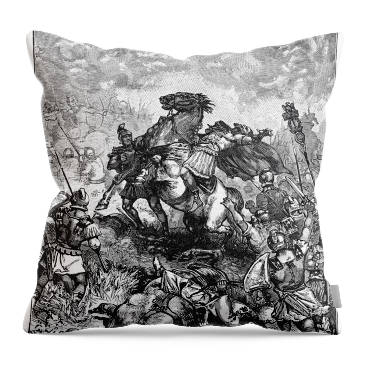 1894 Throw Pillow featuring the painting Emperor Julian II (331-363) #1 by Granger