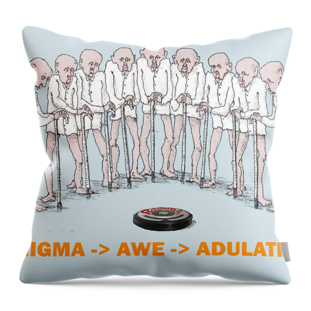 Enigma Throw Pillow featuring the digital art Enigma #1 by R Allen Swezey