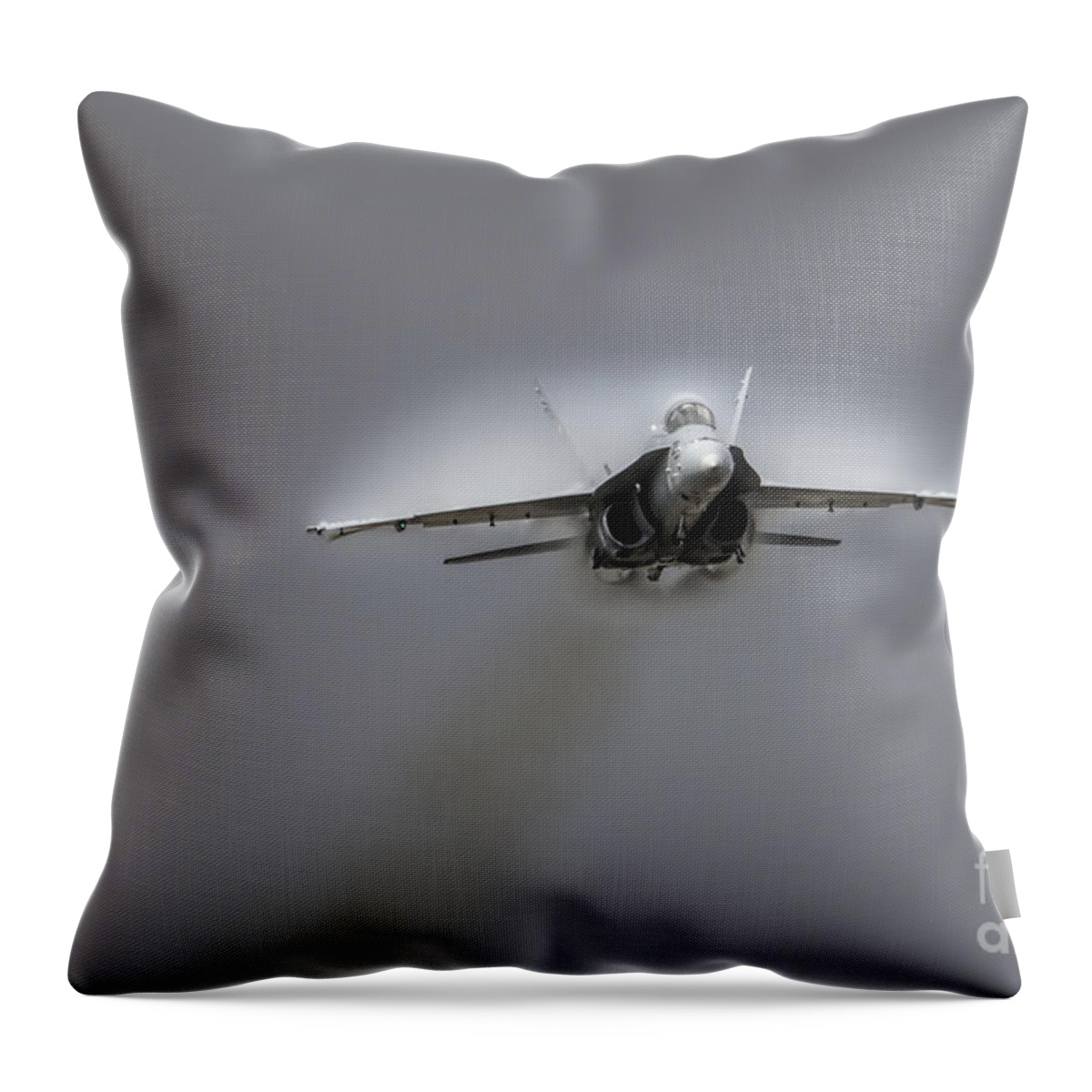 F18 Throw Pillow featuring the photograph F18 Super Hornet #1 by Airpower Art
