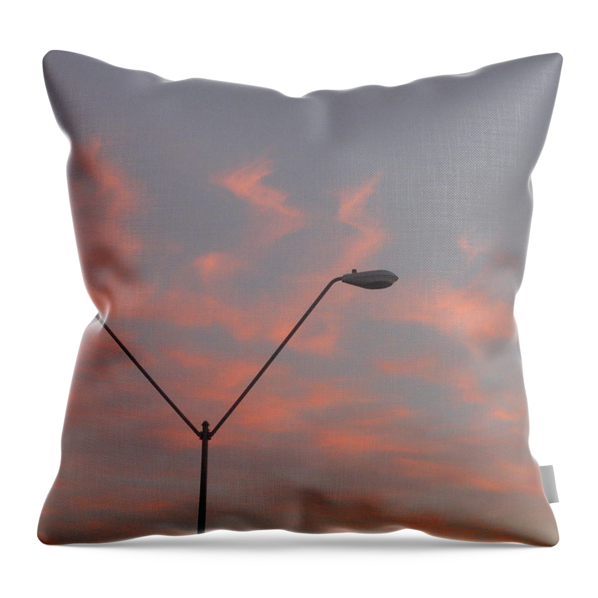 Film Homage George Pal The War Of The Worlds 1953 Parking Lot Lights Casa Grande Arizona 2004 Throw Pillow featuring the photograph Film Homage George Pal The War Of The Worlds 1953 Parking Lot Lights Casa Grande Arizona 2004 #2 by David Lee Guss
