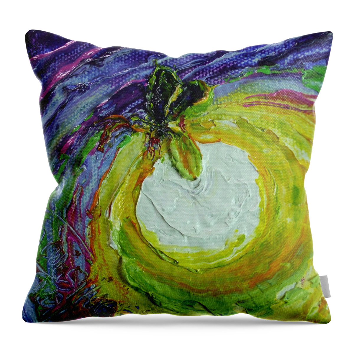 Oil On Canvas Throw Pillow featuring the painting Firefly At Night #2 by Paris Wyatt Llanso