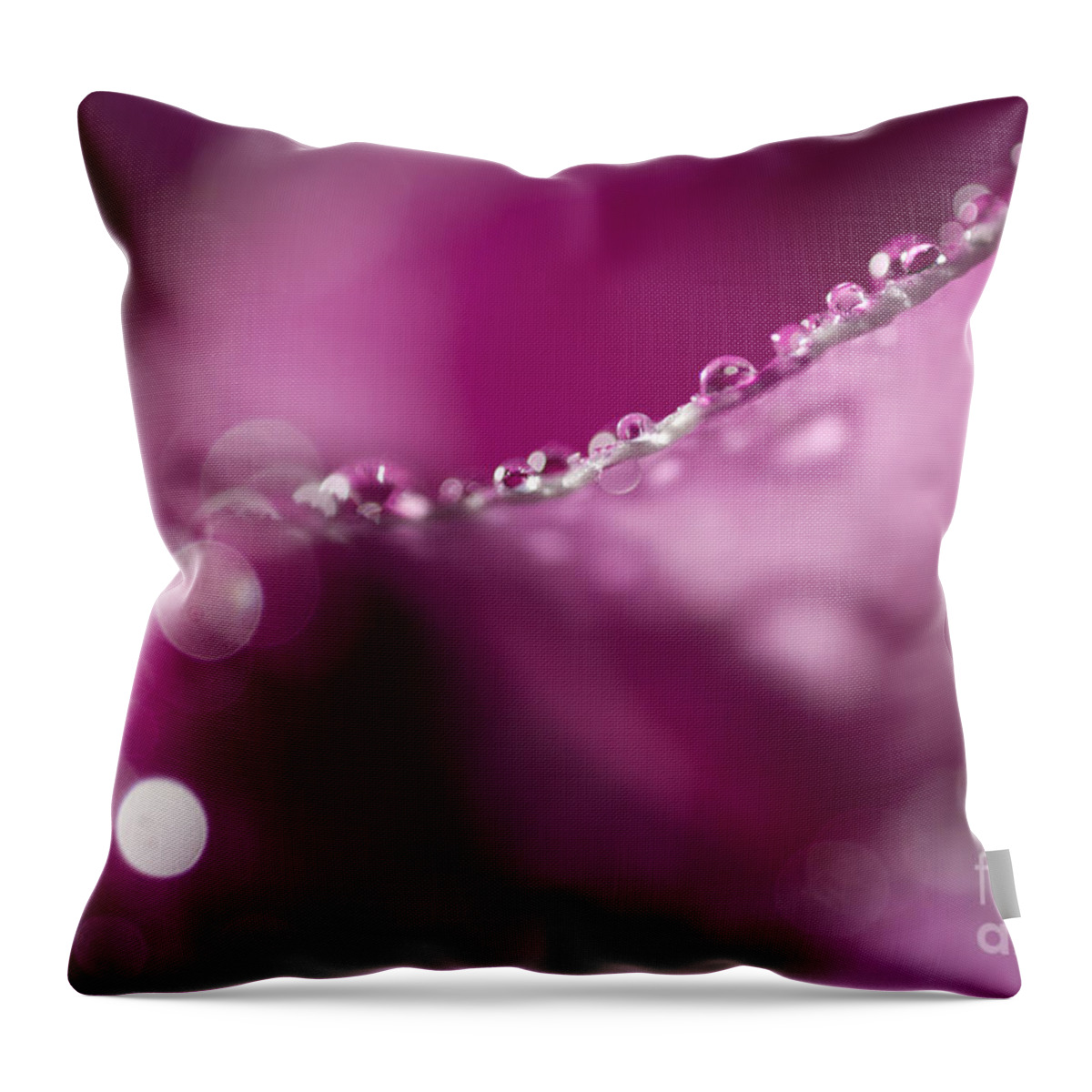 Macro Throw Pillow featuring the photograph Flower #1 by Christine Sponchia