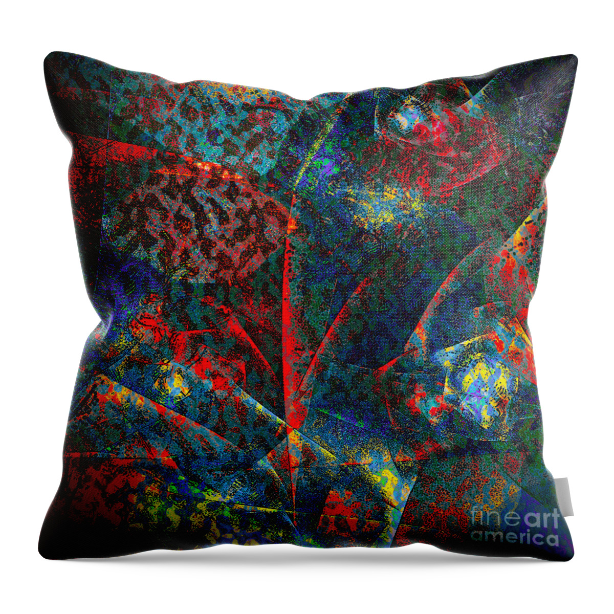 Flower Throw Pillow featuring the digital art Fractal Flower #1 by Klara Acel