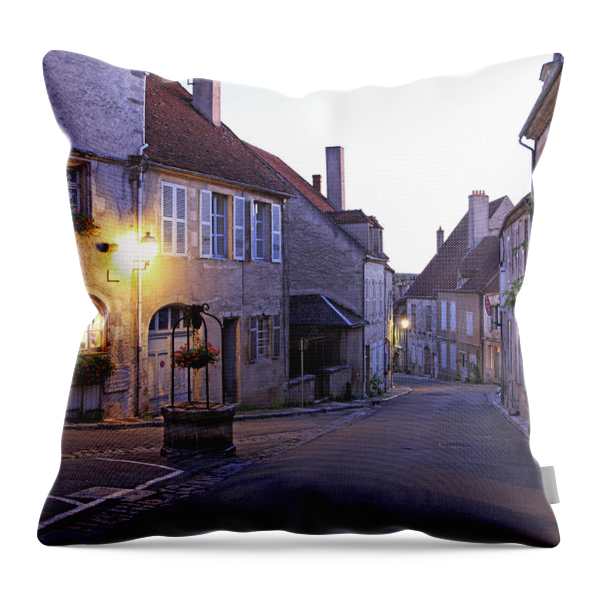 Pilgrimage Throw Pillow featuring the photograph France, Vézelay #1 by Hiroshi Higuchi