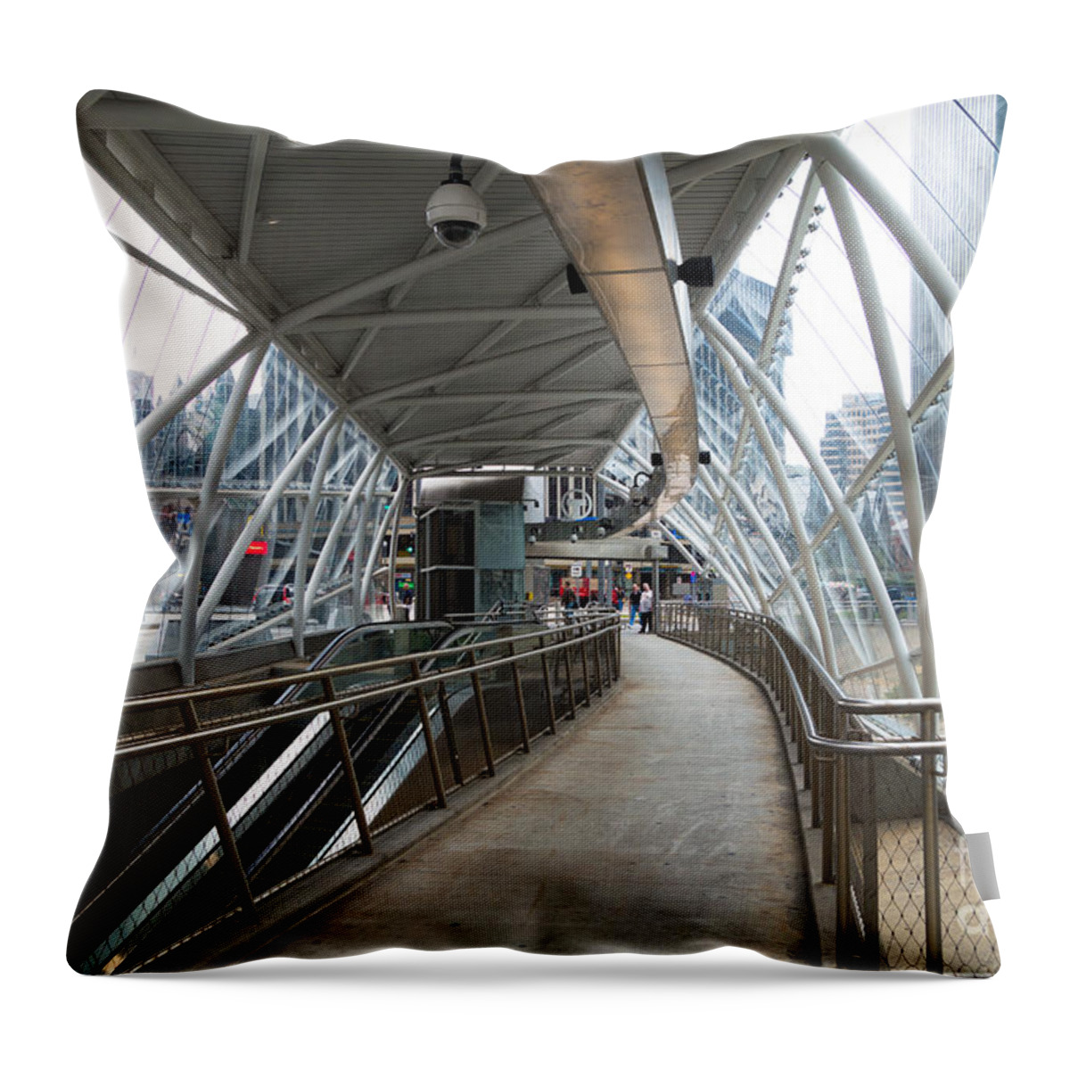 Arches Throw Pillow featuring the photograph Gateway T Station Pittsburgh #1 by Amy Cicconi