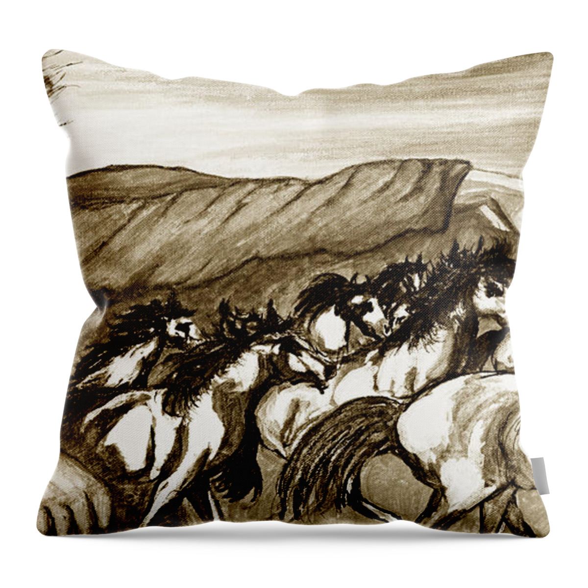 Texas Throw Pillow featuring the photograph Gift of the Pinto by Erich Grant