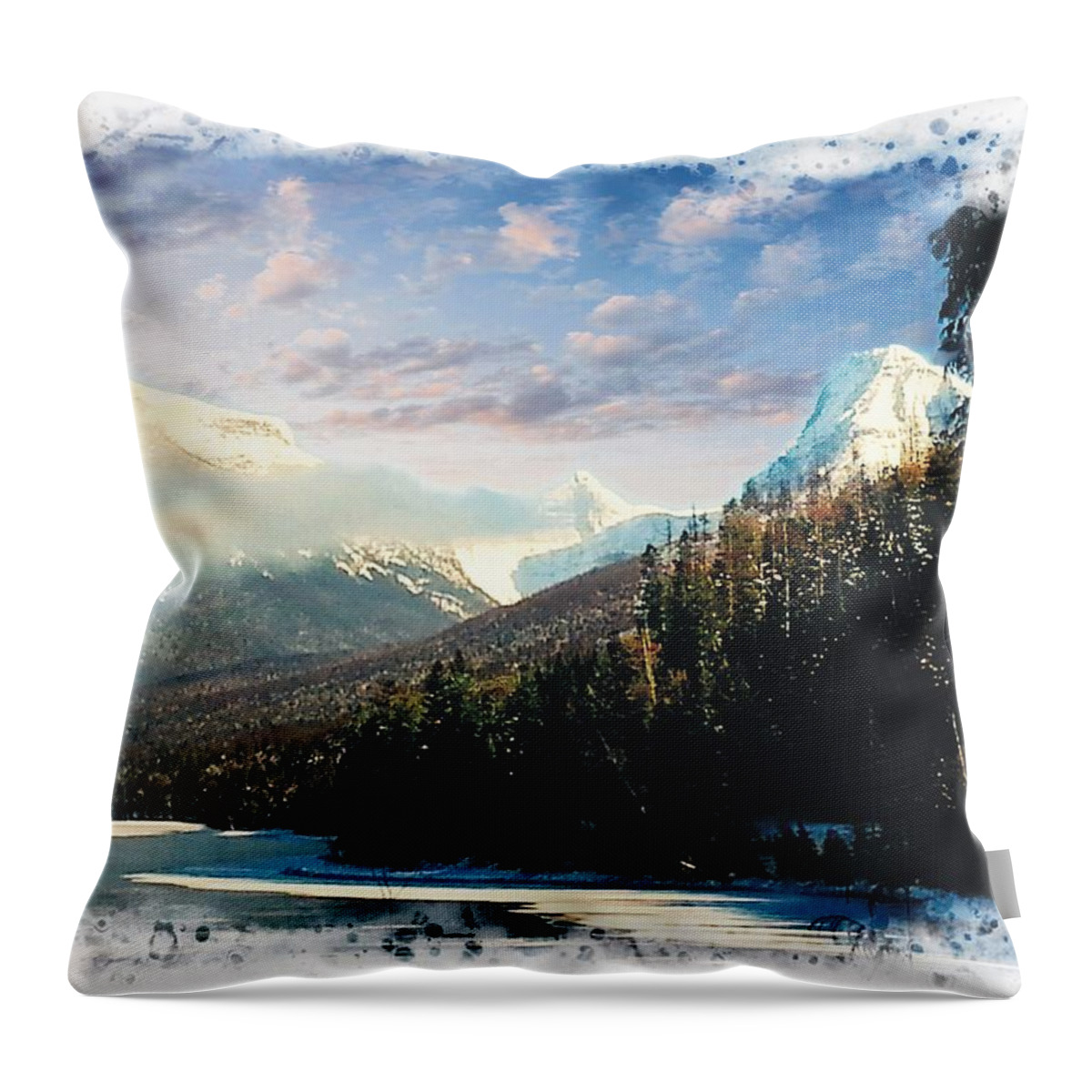 Glacier National Park Throw Pillow featuring the photograph Glacier National Park by Joe Duket
