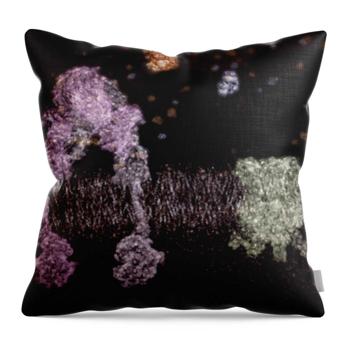 3d Model Throw Pillow featuring the photograph Glucose Transportation Into Cell, 1 Of 3 #1 by Anatomical Travelogue