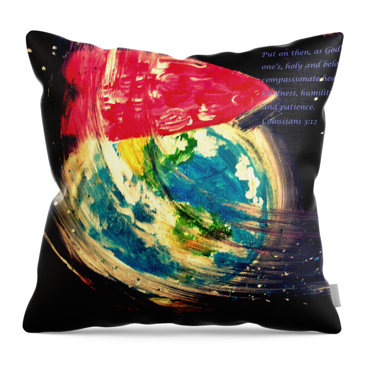 King Of King Throw Pillow featuring the painting Gods Unfailing Love #1 by Amanda Dinan