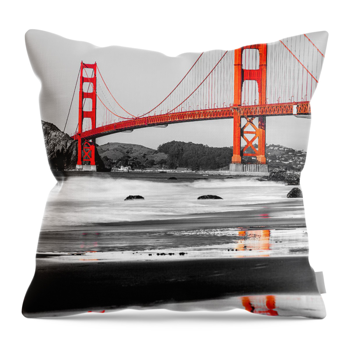 Francisco Throw Pillow featuring the photograph Golden Gate - San Francisco - California - USA #1 by Luciano Mortula