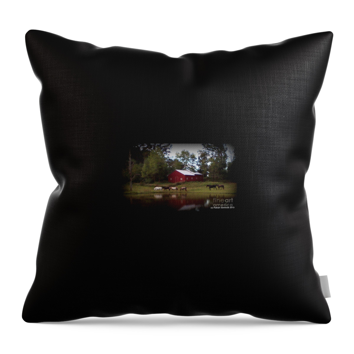 Horses Throw Pillow featuring the photograph Heading Out #1 by Rabiah Seminole