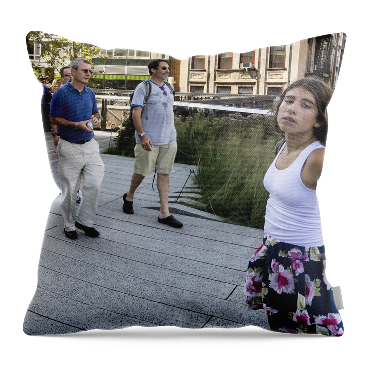 Highline Park Throw Pillow featuring the photograph Highline Attitude #1 by Frank Winters