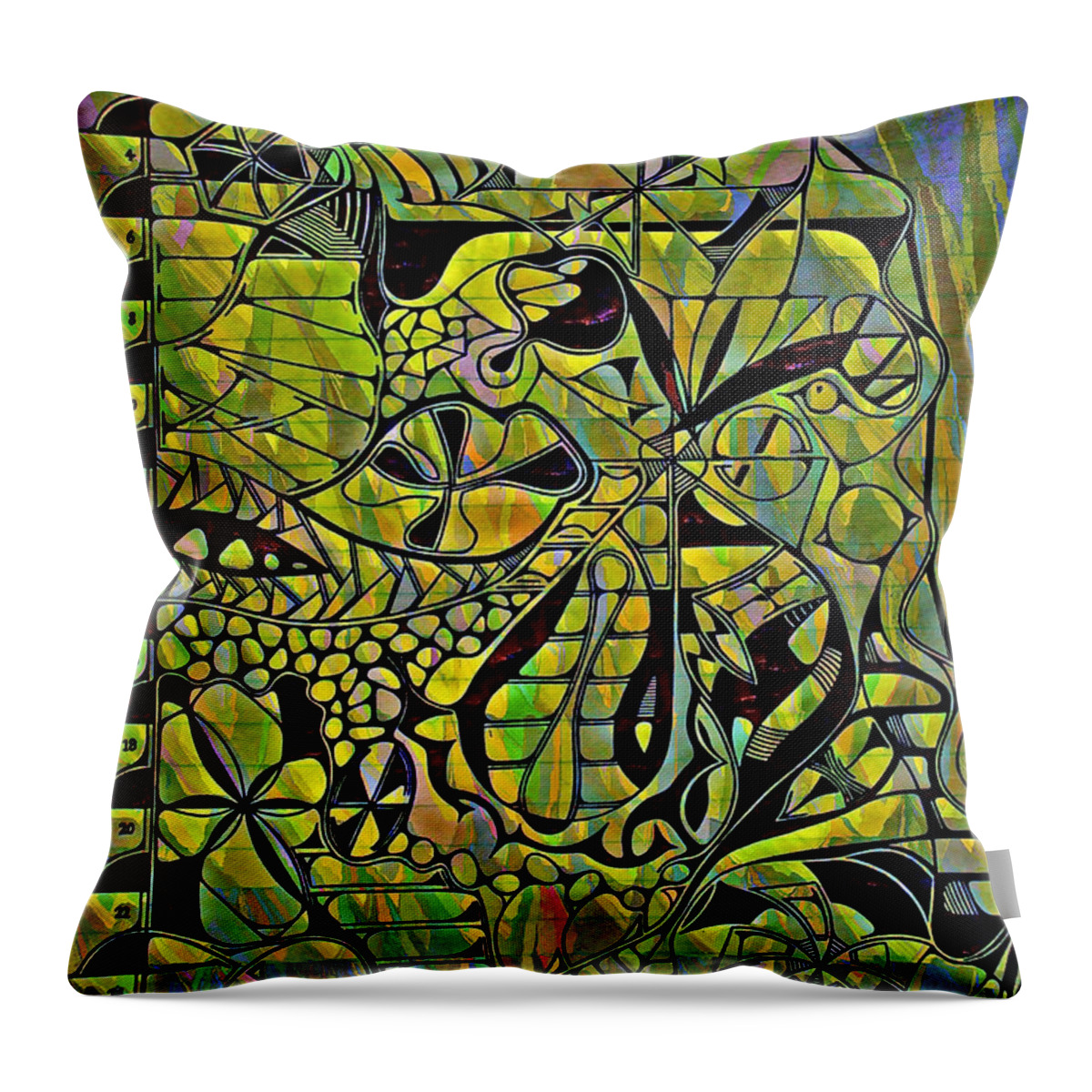 Homework Throw Pillow featuring the drawing Homework #1 by Gwyn Newcombe