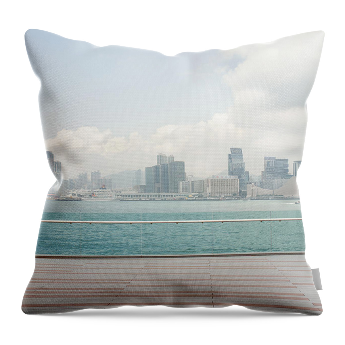 City Throw Pillow featuring the photograph Hong Kong #1 by Luke Chan