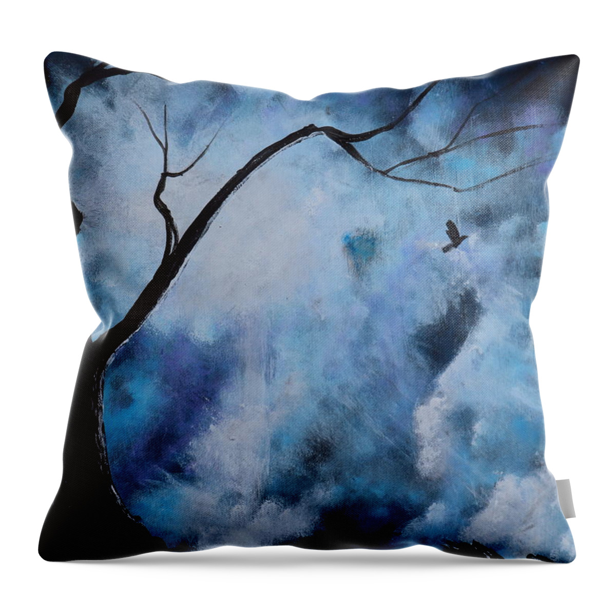 Tree Throw Pillow featuring the painting I Shall Find It #1 by Stefan Duncan